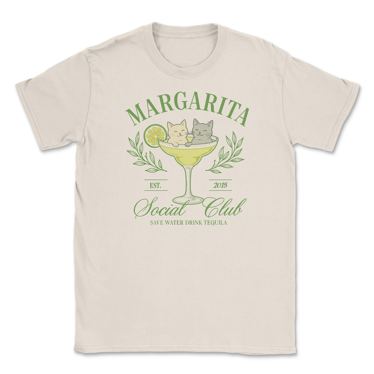 Cats Social Club - (Front Print) (Adult Short Sleeve T-Shirt)