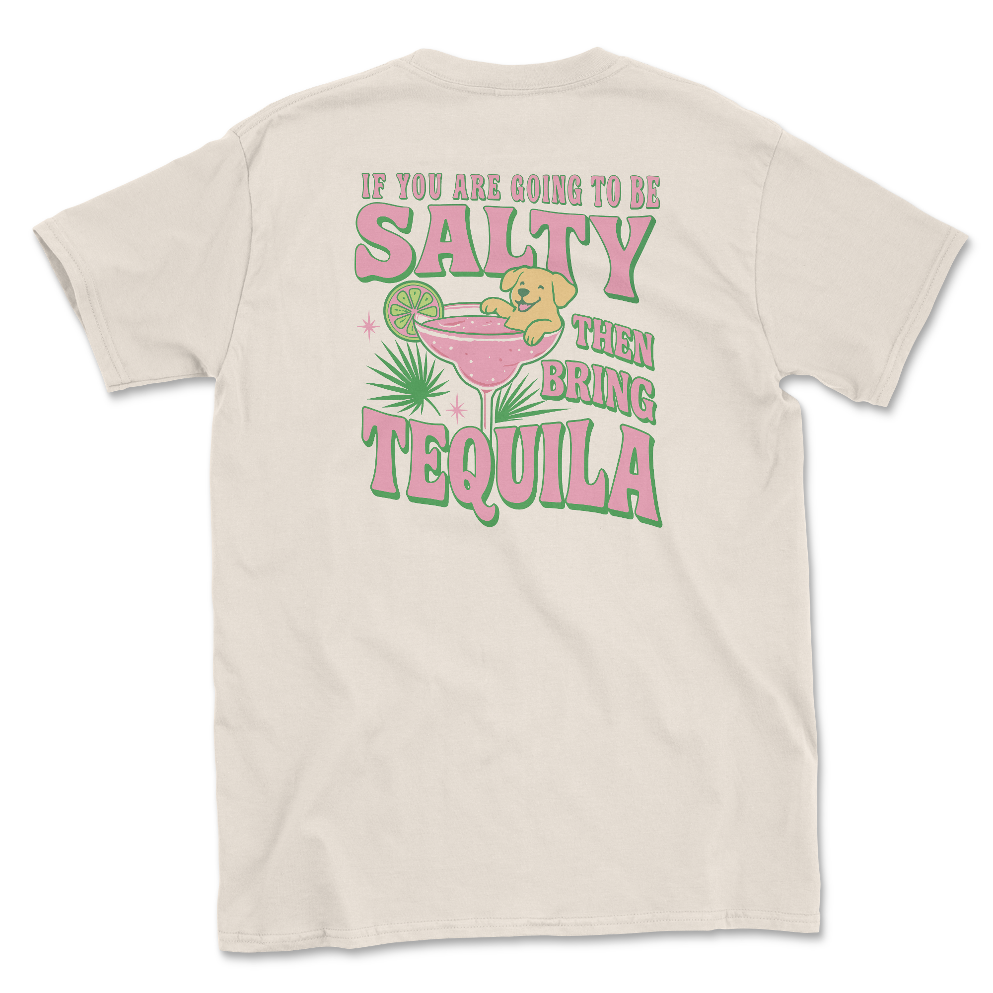 Salty Pawz - Natural (Adult Short Sleeve T-Shirt)