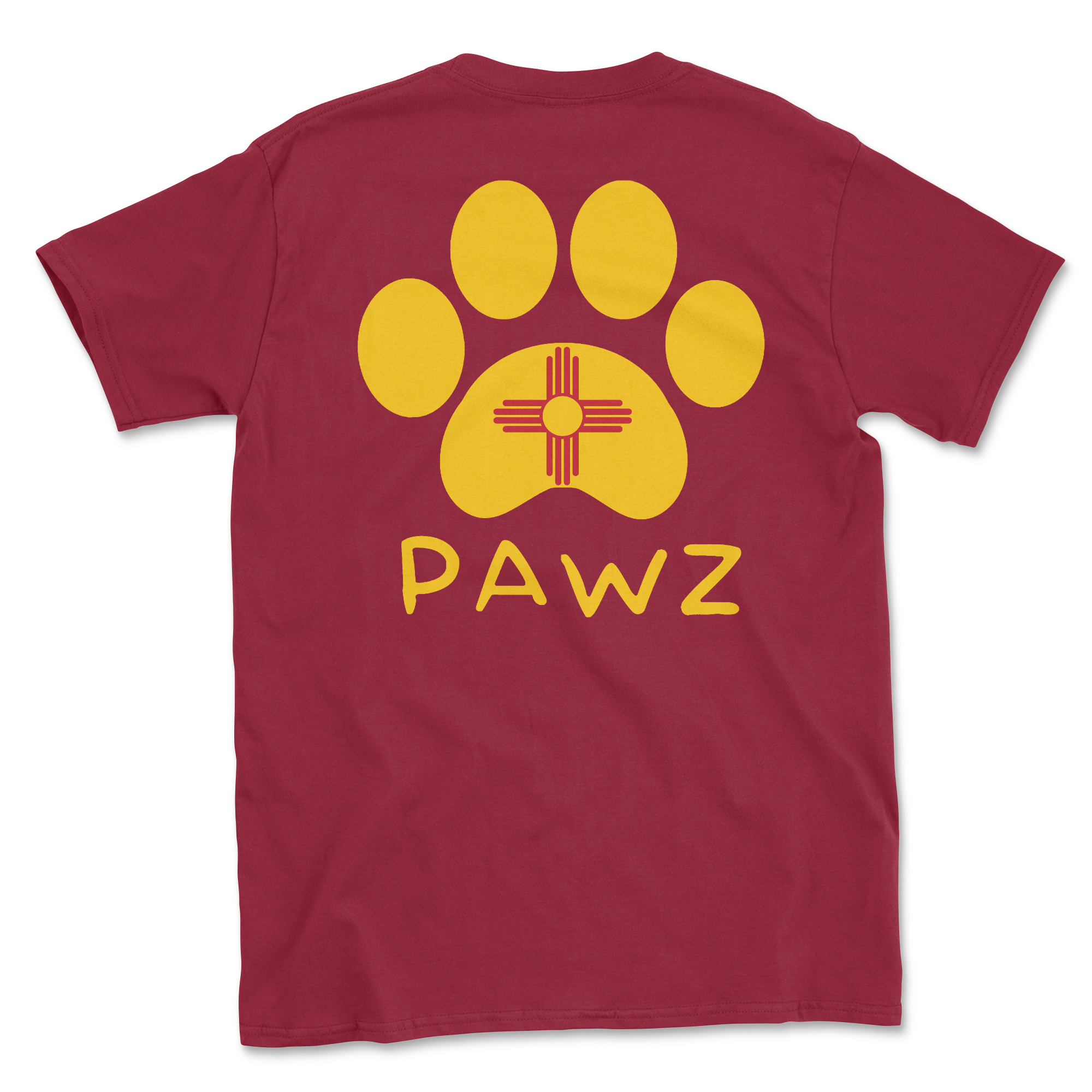 New Mexico Flag Paw (Adult Short Sleeve T-Shirt)