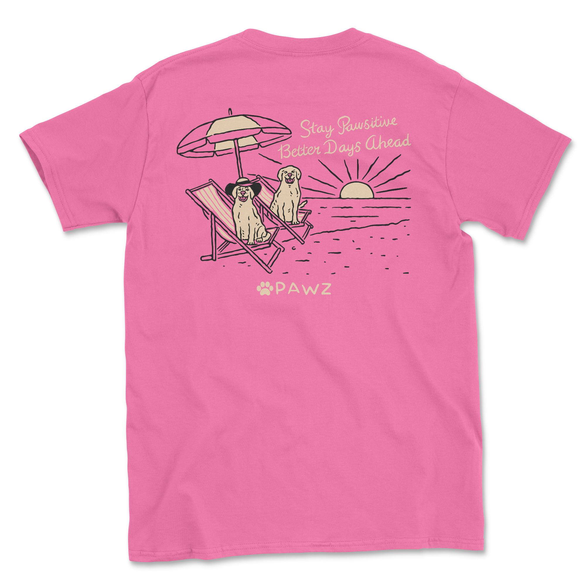 Stay Pawsitive (Adult Short Sleeve T-Shirt)