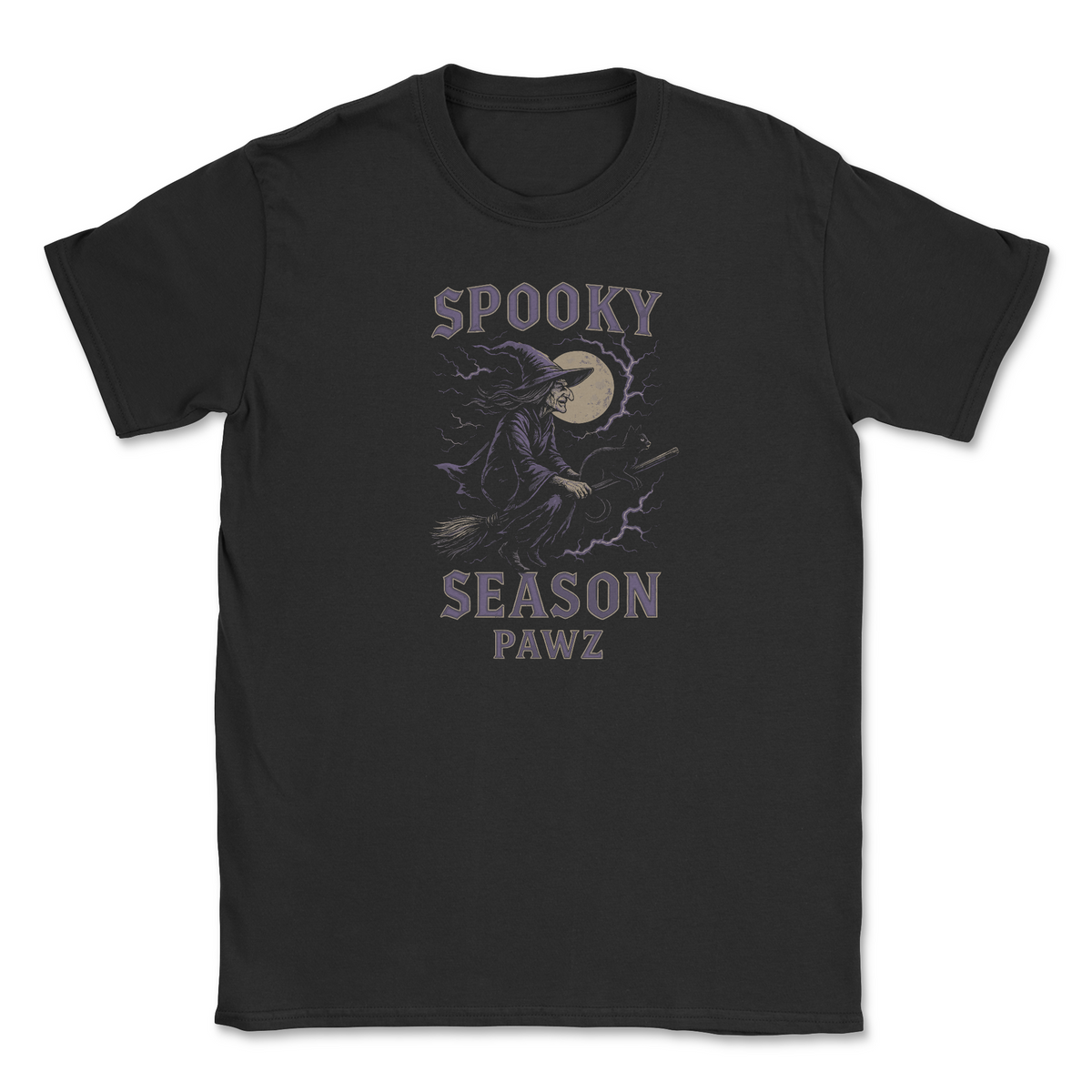Spooky Season Witch (Front Print) (Adult Short Sleeve T-Shirt)
