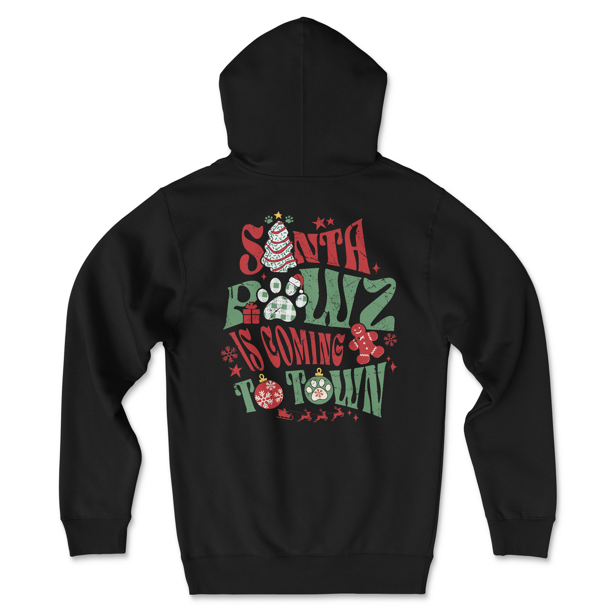 Santa Pawz (Adult Hoodie)