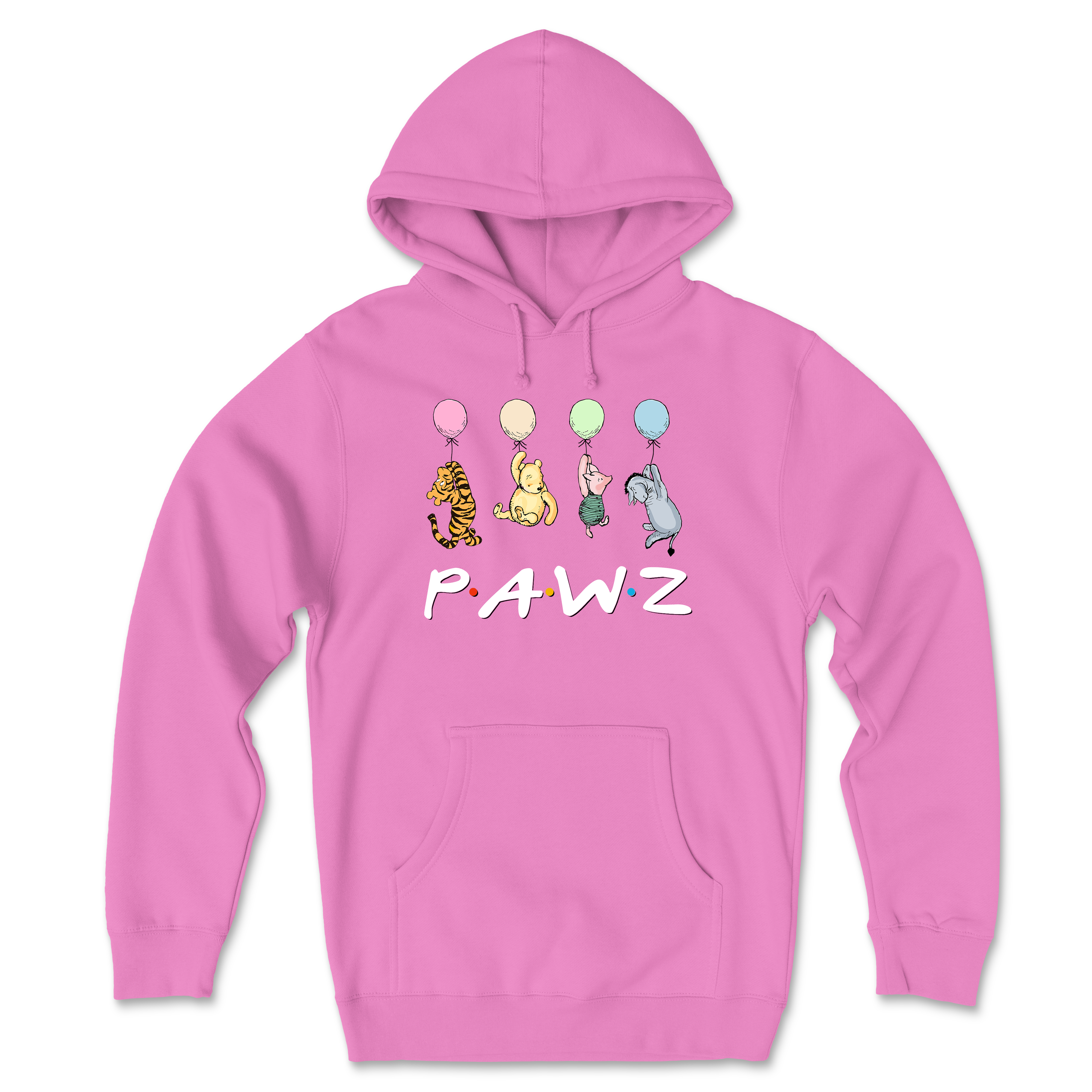 Best Friends - Hot Pink (Front Print) (Super Sale) (Adult Hoodie)