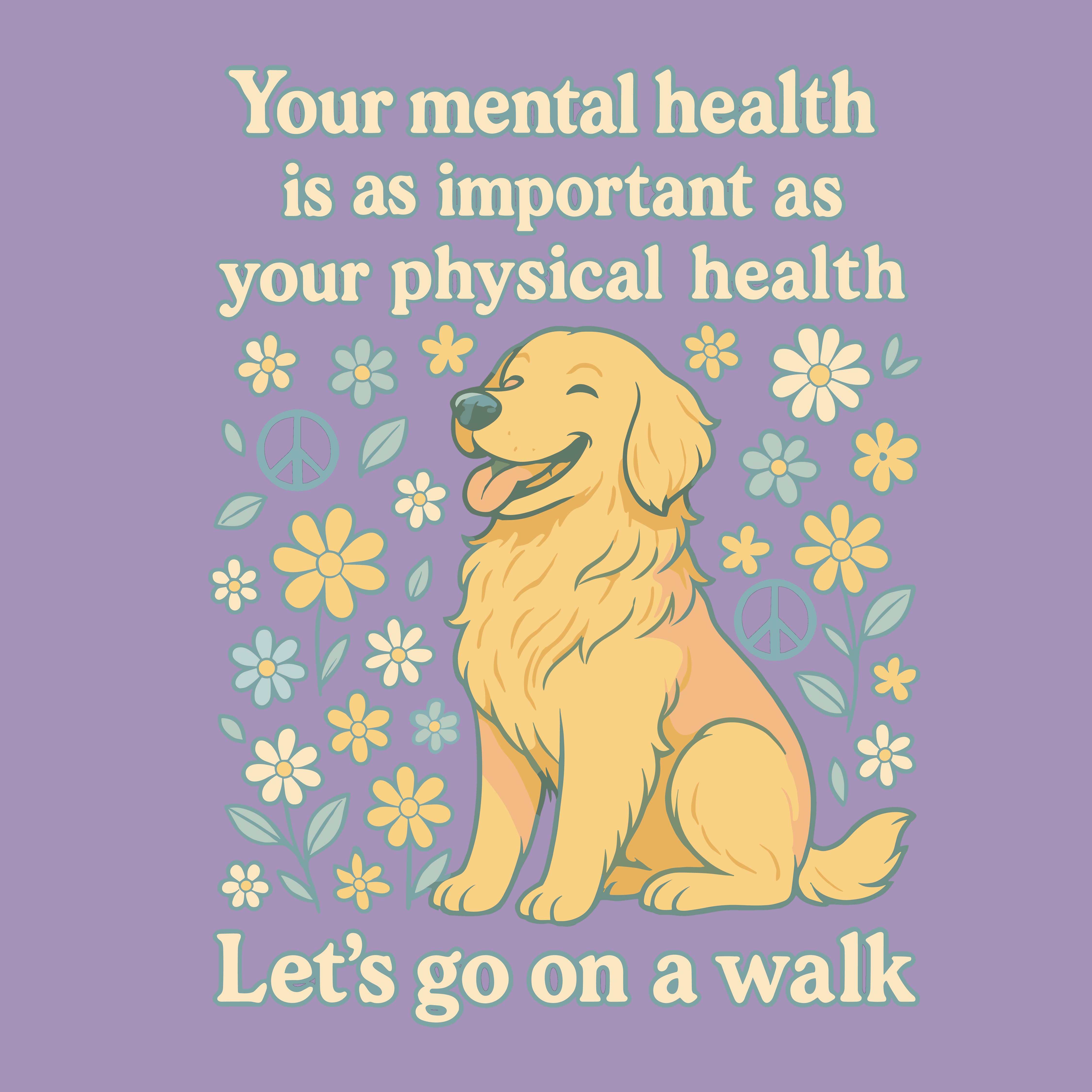 Mental Health Walk (Front Print) (Adult Hoodie)
