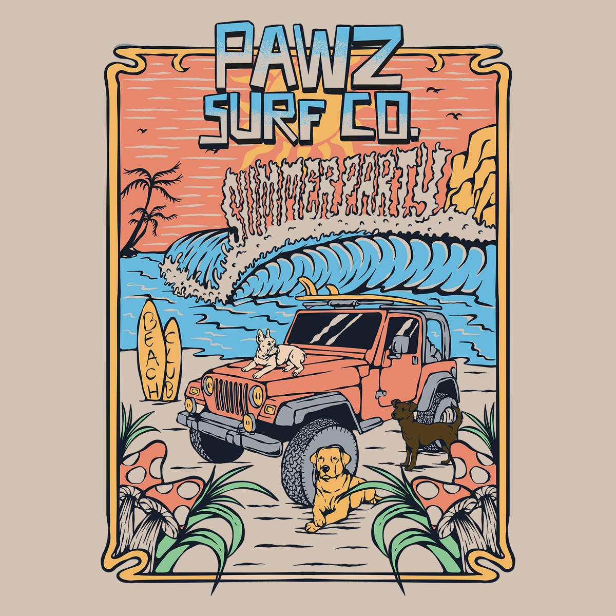 Summer Party (Adult Short Sleeve T-Shirt)