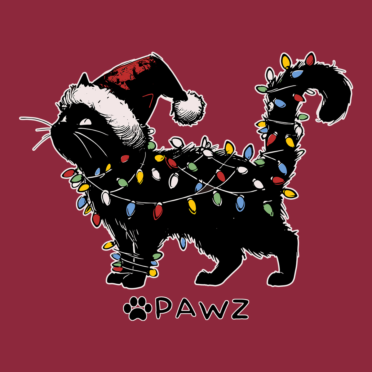 Christmas Kitty (Adult Short Sleeve T-Shirt)