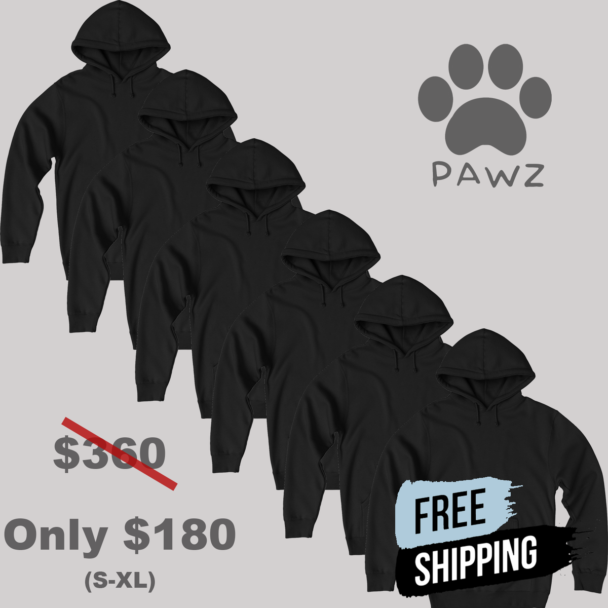 Black (6-Pack) Hoodie Bundle (Adult Hoodies)
