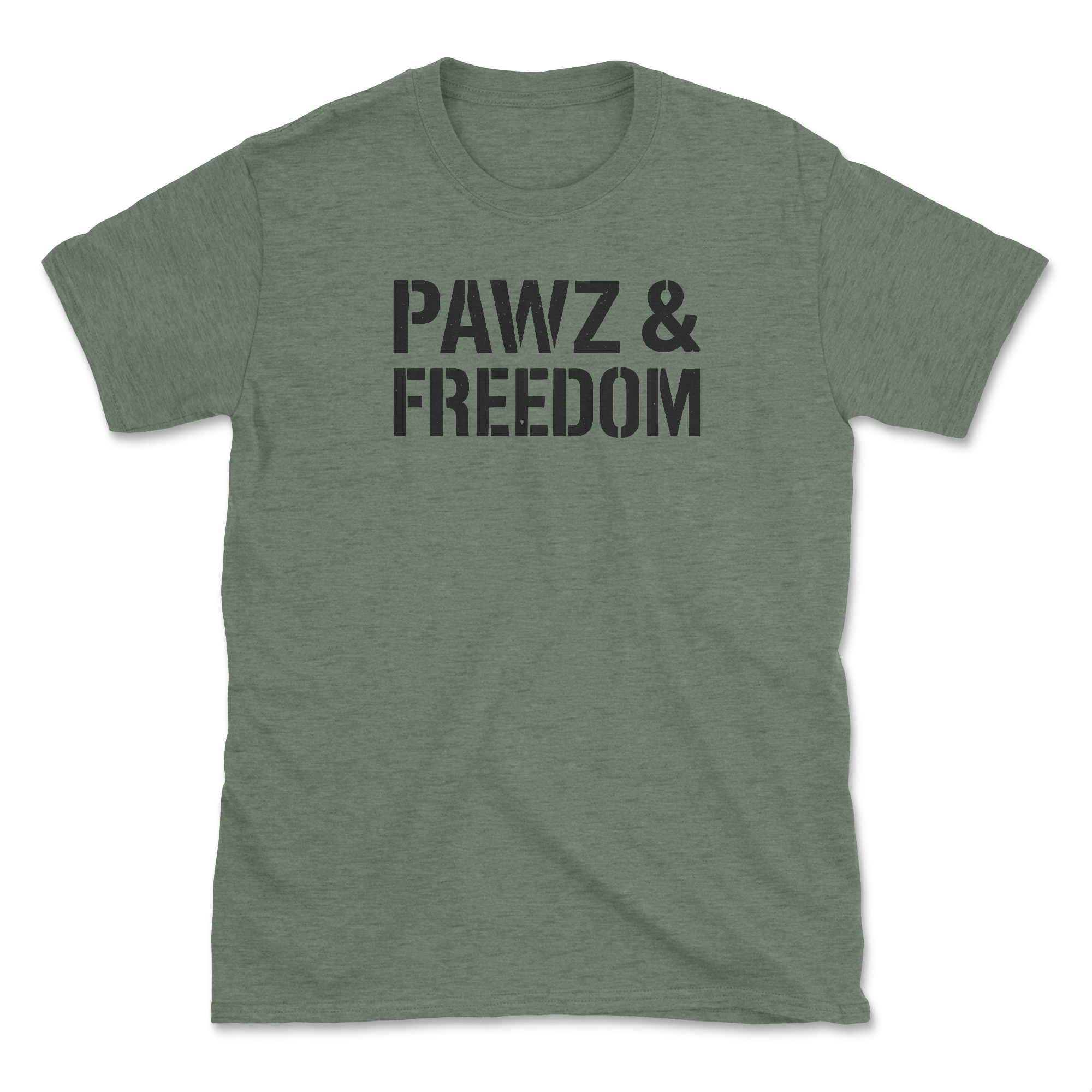 Pawz & Freedom (Front Print) (Adult Short Sleeve T-Shirt)