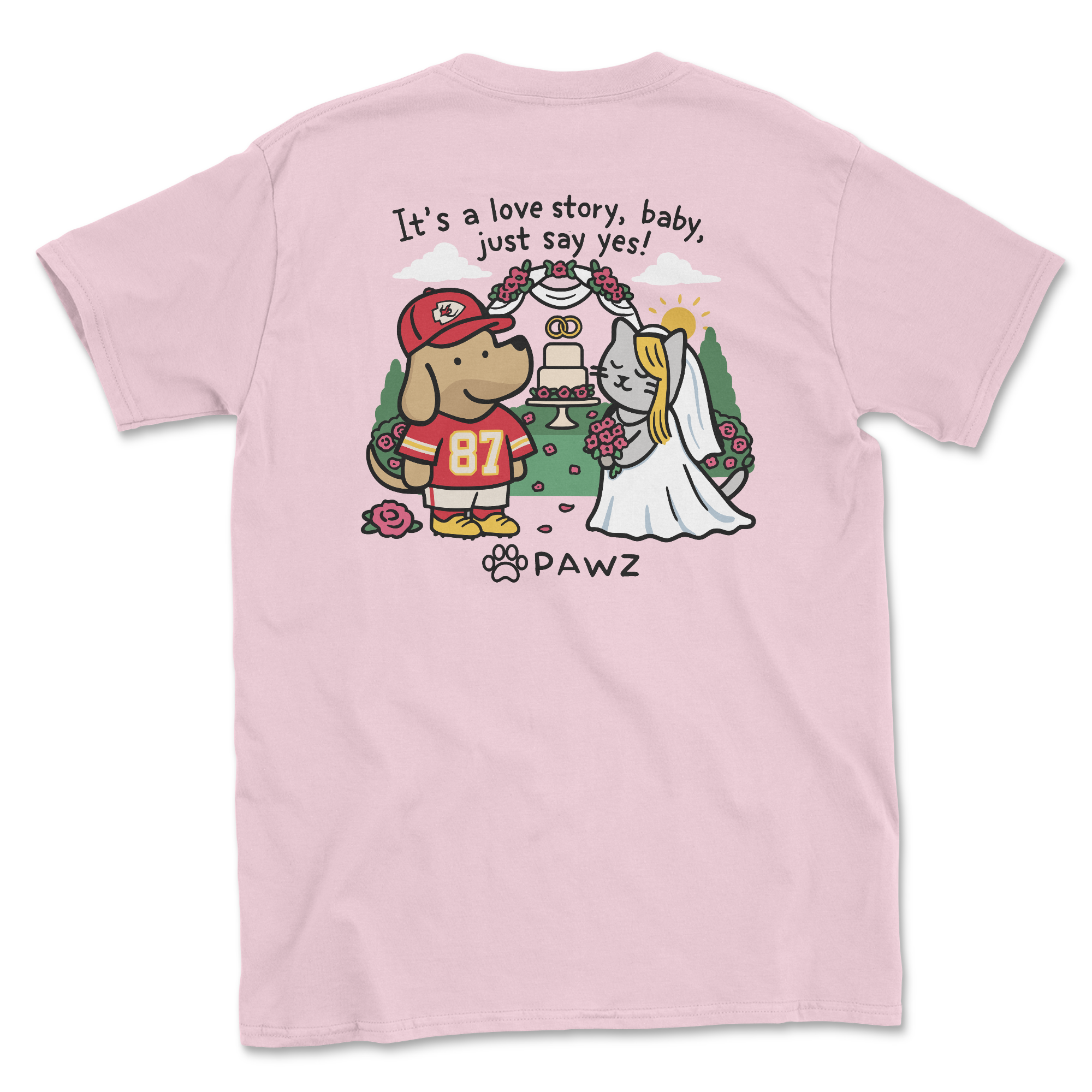 Love Story - (Light Pink) (Adult Short Sleeve T-Shirt)