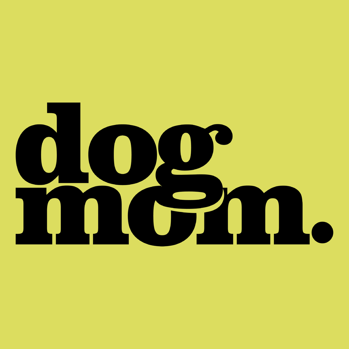 Dog Mom. - Neon Green (Super Sale) (Adult Hoodie)