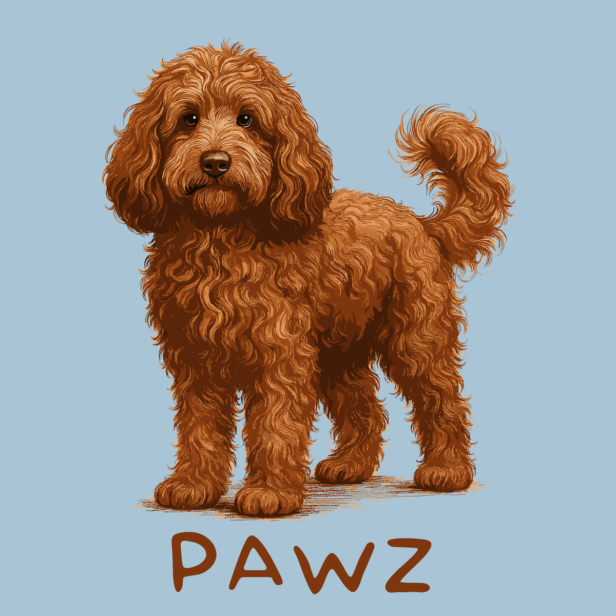 Red Golden Doodle (Adult Short Sleeve T-Shirt)