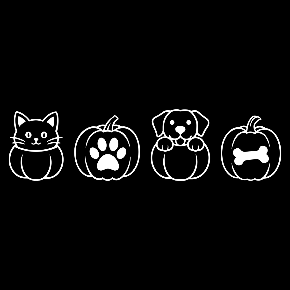 Pumpkin Pawz (Front Print) (Adult Short Sleeve T-Shirt)